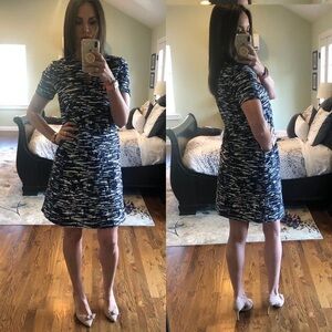 Tory Burch Dina Dress Size 6 Blue Print NWOT